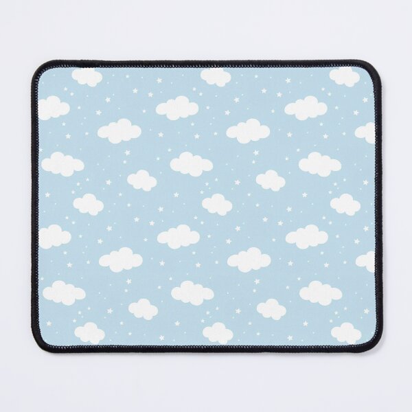 Item preview, Blue Nursery Pattern Clouds and Stars designed and sold by NesaArtSpace.