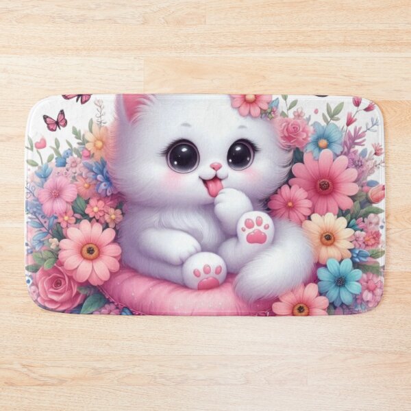 Item preview, White Cute Cat designed and sold by WorlDigitalArts.