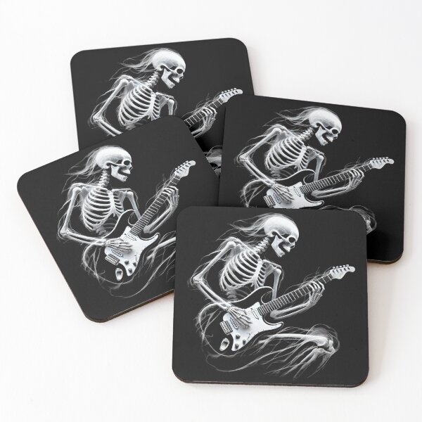 Item preview, Skeleton Playing Electric Guitar designed and sold by Blink Art Studio.