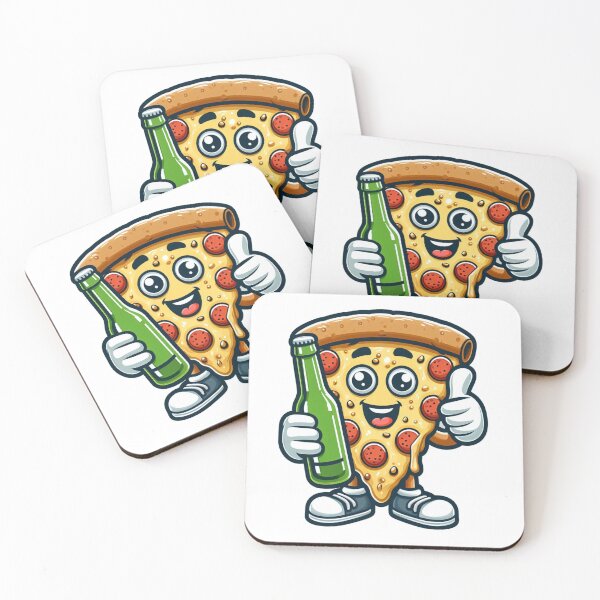 Item preview, Cute Pizza Slice Cartoon - Fun Food Character designed and sold by raedattia.