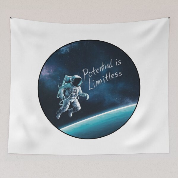 Item preview, Potential is Limitless: Astronaut in Space designed and sold by RvinJo8.