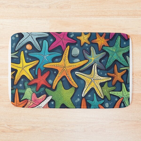 Item preview, lots of colorful starfish designed and sold by OxiSkor.