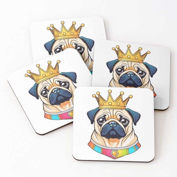Item preview, "The crowned ones" - Pug designed and sold by VariousGoodies.