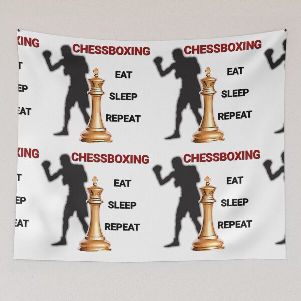 Item preview, Chess Boxing or ChessBoxing Eat Sleep Repeat  designed and sold by TuyaArts.