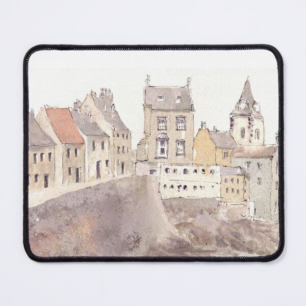 Item preview, South Queensferry harbour buildings mixed media painting for charity designed and sold by JayTCee.