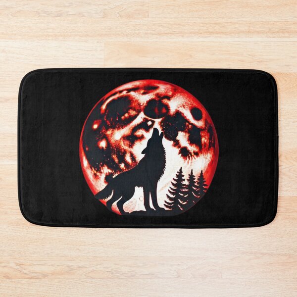 Item preview, Howling Wolf Against Red Moon designed and sold by Blink Art Studio.