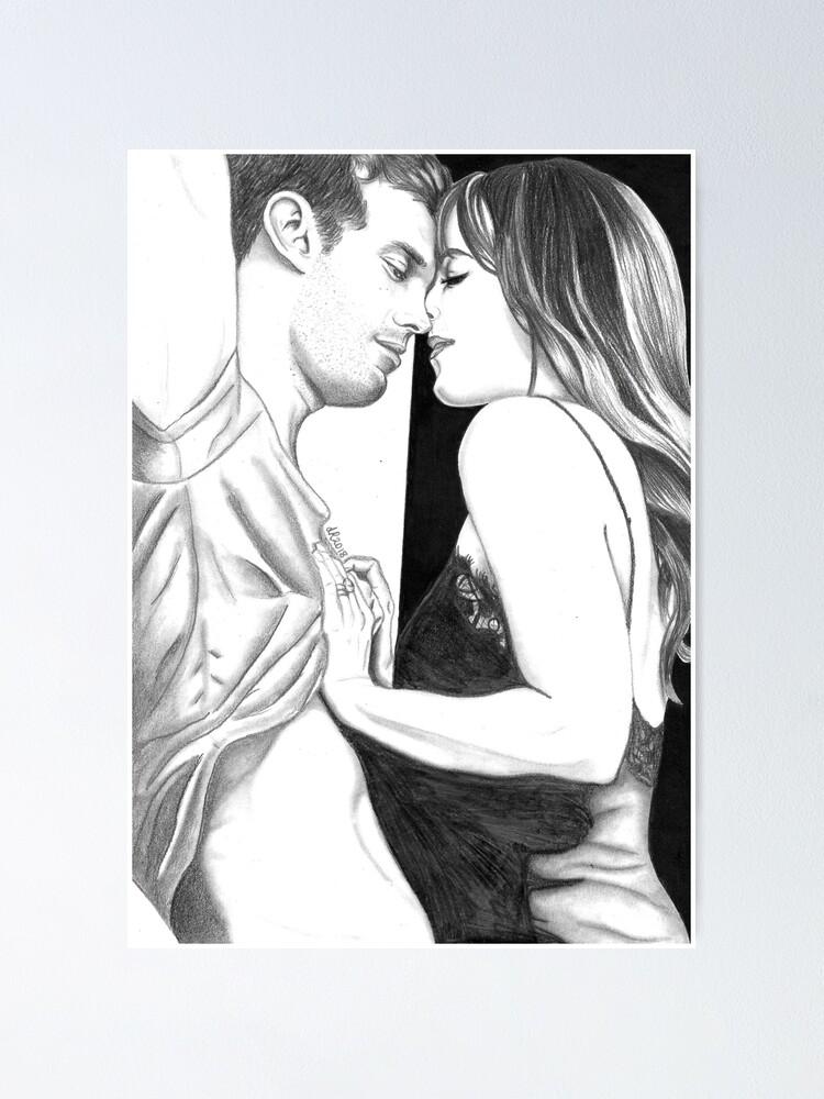 Fifty Shades Freed Drawing Poster By Lureason Redbubble