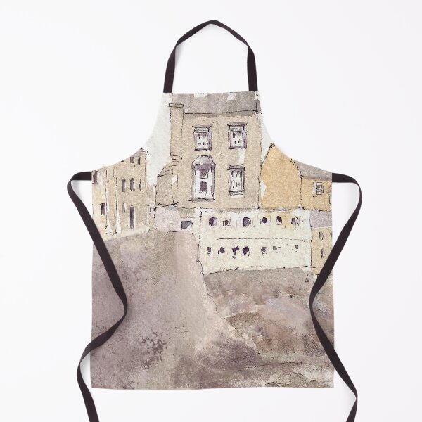 Item preview, South Queensferry harbour buildings mixed media painting for charity designed and sold by JayTCee.