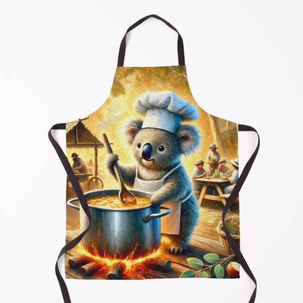 Item preview, Koala Chef Cooking Soup at Outdoor Market designed and sold by Koalangel.