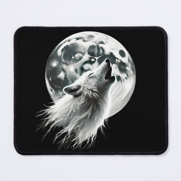Item preview, White Wolf Howling at the Moon designed and sold by Blink Art Studio.
