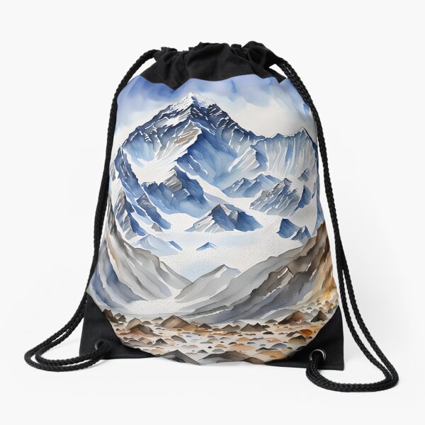 The Majestic Mount Everest in The Himalayas Drawstring Bag
