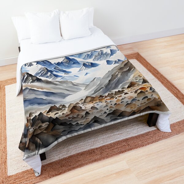 The Majestic Mount Everest in The Himalayas Comforter