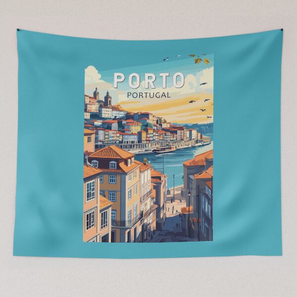Item preview, Porto Portugal Travel Art Vintage designed and sold by KrisSidDesigns.