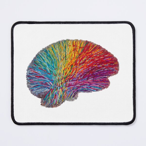 Item preview, White Matter Brain - Embroidered Look - Rainbow Brain  designed and sold by Laura Bundesen.