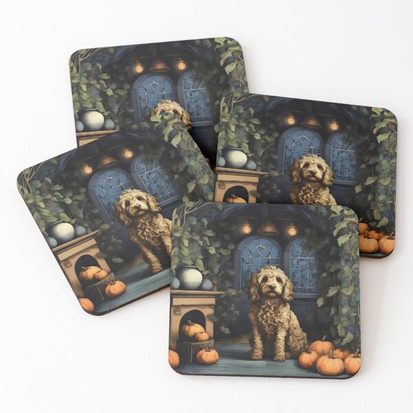 Item preview, Spooky Cockapoo inspired by William Morris designed and sold by bloomandbark.