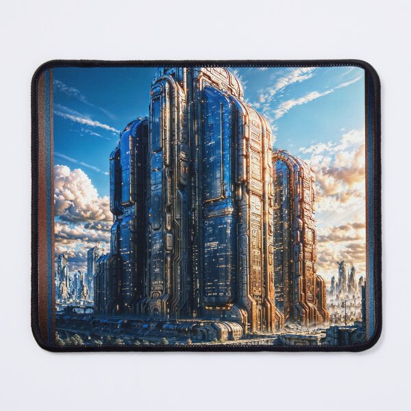 Item preview, Visionary Urban Landscape Of A Futuristic Copper Metropolis Astounding AI Concept Art by Xzendor7 designed and sold by Xzendor7 Digital Art Creations.