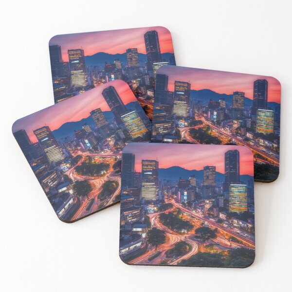 Item preview, VIBRANT SEOUL NEON SUNSET designed and sold by milestotreasure.