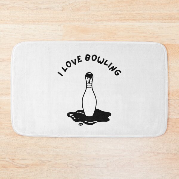 Item preview, I Love Bowling. Black Bowling Pin with Black Wet Dripping designed and sold by DirtySports.