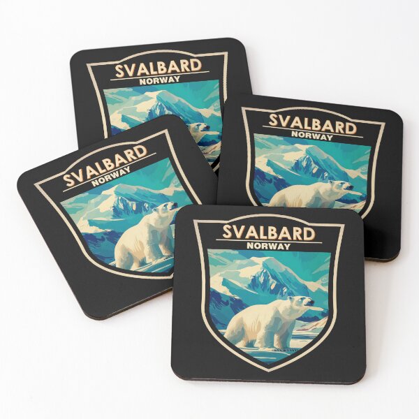 Item preview, Svalbard Norway Polar Bear Travel Art Badge designed and sold by KrisSidDesigns.