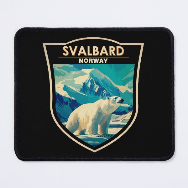 Item preview, Svalbard Norway Polar Bear Travel Art Badge designed and sold by KrisSidDesigns.