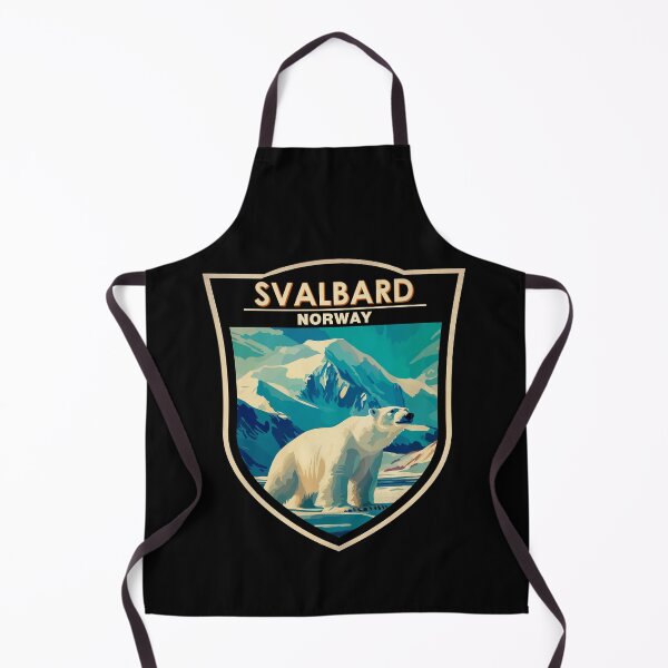 Item preview, Svalbard Norway Polar Bear Travel Art Badge designed and sold by KrisSidDesigns.
