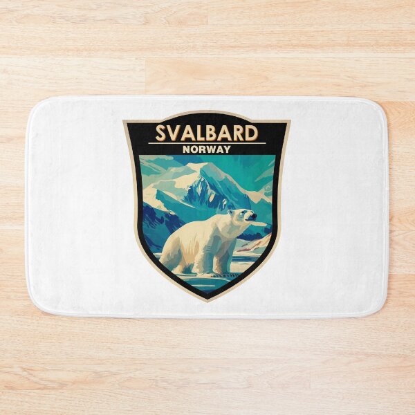Item preview, Svalbard Norway Polar Bear Travel Art Badge designed and sold by KrisSidDesigns.