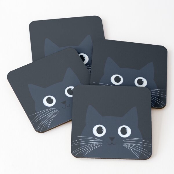 Item preview, Cute blue cat looking at something designed and sold by MakroCro.