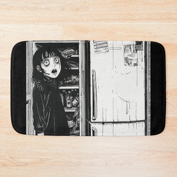 Item preview, hiding space - black and white horror manga anime girl designed and sold by ForsakenFrames.