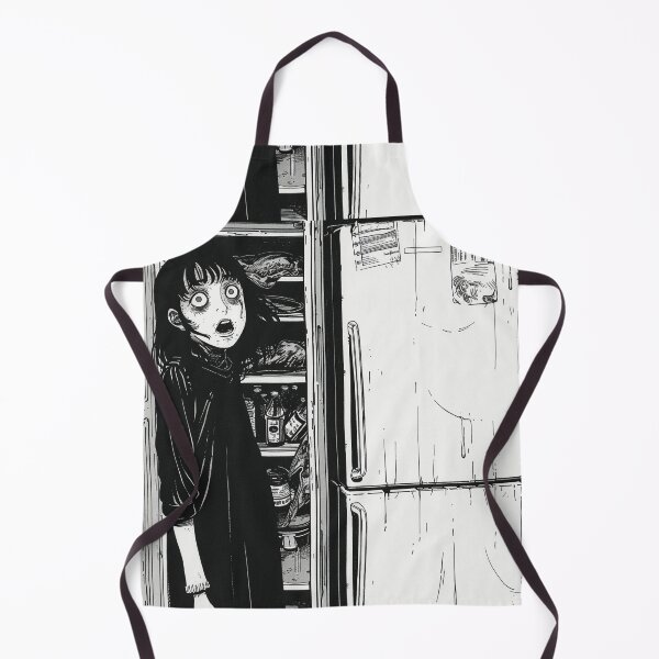 Item preview, hiding space - black and white horror manga anime girl designed and sold by ForsakenFrames.