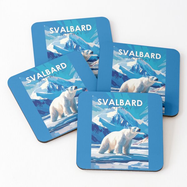 Aperçu de l'œuvre Svalbard Norvège Ours polaire Voyage Art vintage créée et vendue par KrisSidDesigns.