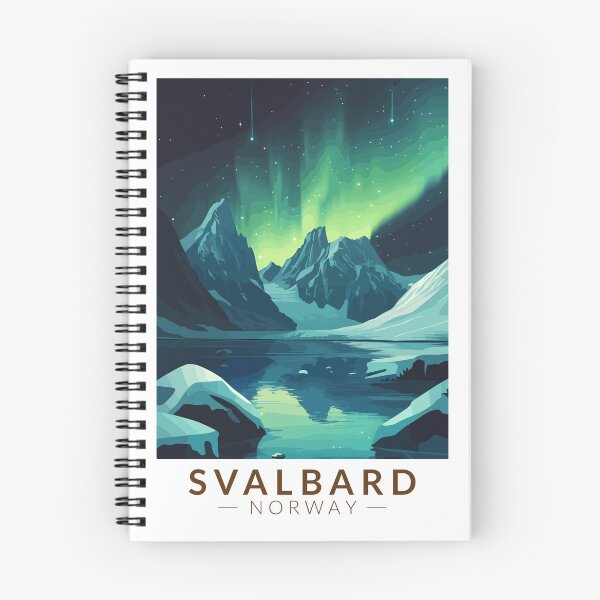 Item preview, Svalbard Norway Northern Lights Travel Art Vintage designed and sold by KrisSidDesigns.
