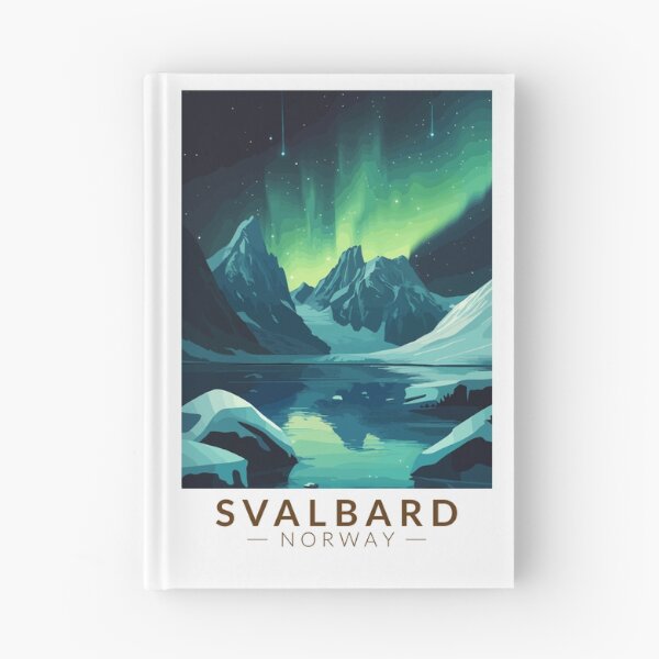 Item preview, Svalbard Norway Northern Lights Travel Art Vintage designed and sold by KrisSidDesigns.
