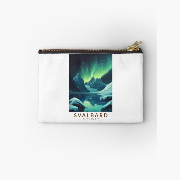Item preview, Svalbard Norway Northern Lights Travel Art Vintage designed and sold by KrisSidDesigns.