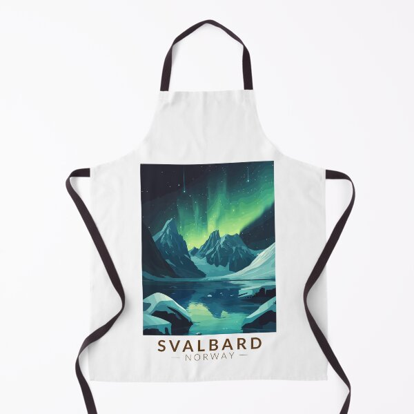 Item preview, Svalbard Norway Northern Lights Travel Art Vintage designed and sold by KrisSidDesigns.
