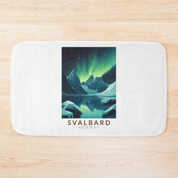 Item preview, Svalbard Norway Northern Lights Travel Art Vintage designed and sold by KrisSidDesigns.