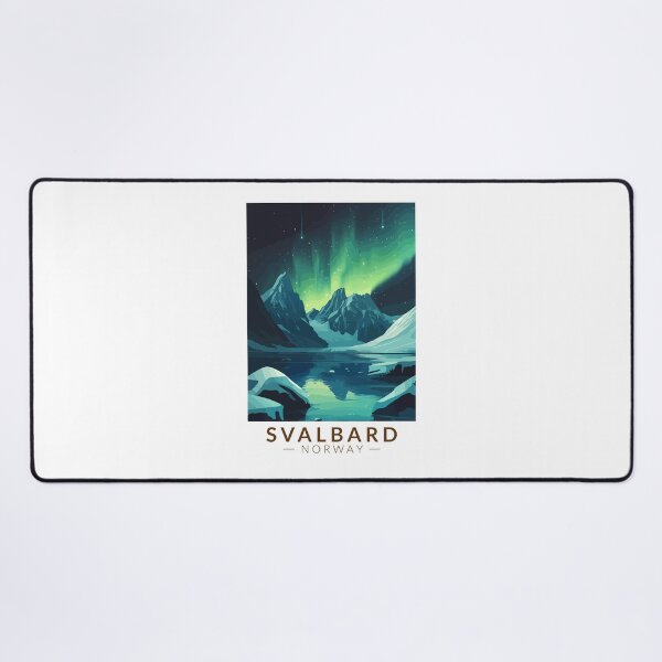Item preview, Svalbard Norway Northern Lights Travel Art Vintage designed and sold by KrisSidDesigns.