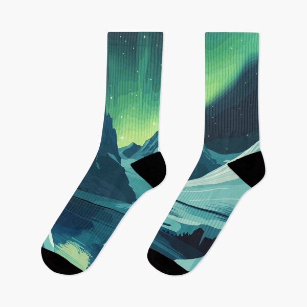 Item preview, Svalbard Norway Northern Lights Travel Art Vintage designed and sold by KrisSidDesigns.