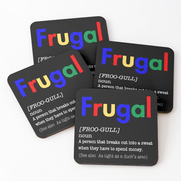 Item preview, Frugal Definition Colorful Text Design designed and sold by Text2tee.