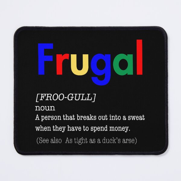 Item preview, Frugal Definition Colorful Text Design designed and sold by Text2tee.