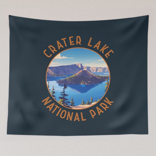 Item preview, Crater Lake National Park Retro Distressed Circle designed and sold by KrisSidDesigns.