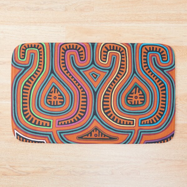 Item preview, beautiful mola with colorful worm designs designed and sold by Melquidedec.