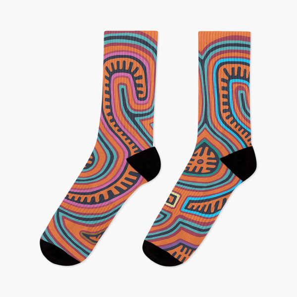 Item preview, beautiful mola with colorful worm designs designed and sold by Melquidedec.