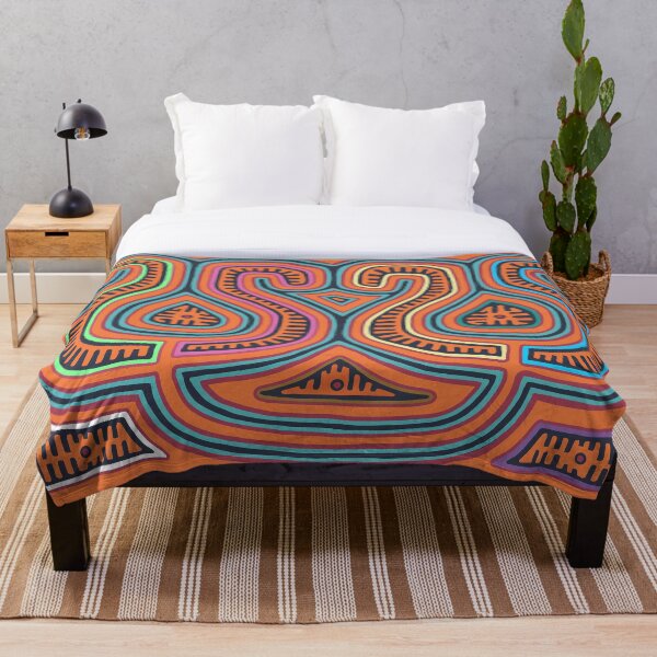 Item preview, beautiful mola with colorful worm designs designed and sold by Melquidedec.