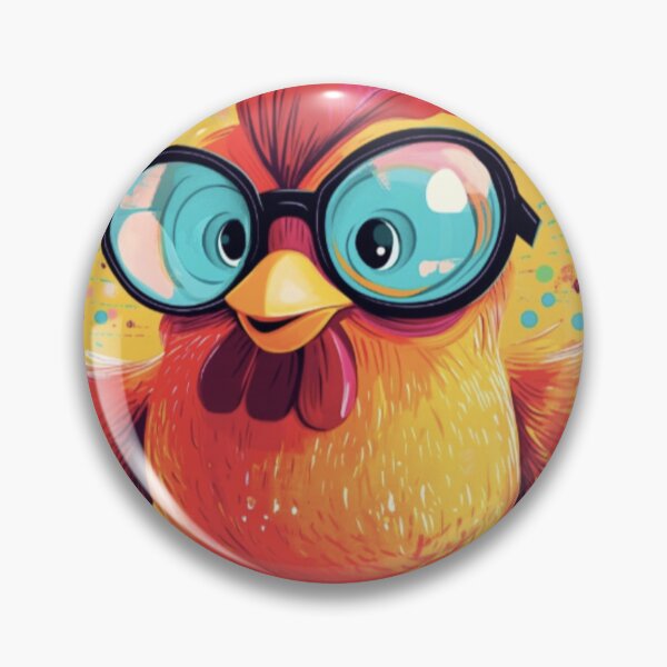 Artikelvorschau, Buntes, Huhn, Mit, Brille entworfen und verkauft von Rafał Stadnik.