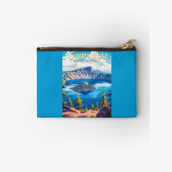Item preview, Crater Lake National Park Illustration Travel Art Vintage designed and sold by KrisSidDesigns.
