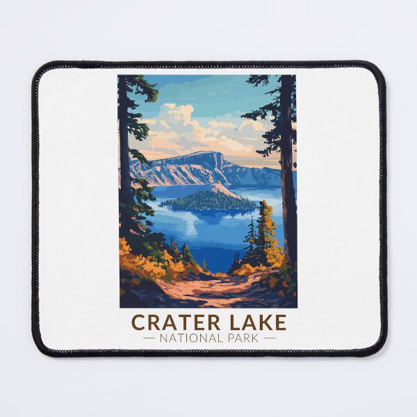 Item preview, Crater Lake National Park Travel Art Vintage designed and sold by KrisSidDesigns.
