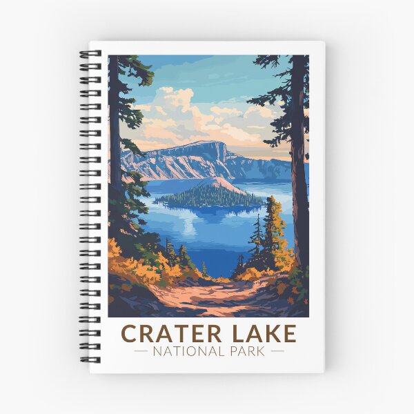Item preview, Crater Lake National Park Travel Art Vintage designed and sold by KrisSidDesigns.