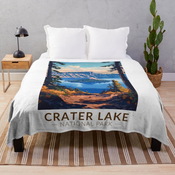Item preview, Crater Lake National Park Travel Art Vintage designed and sold by KrisSidDesigns.