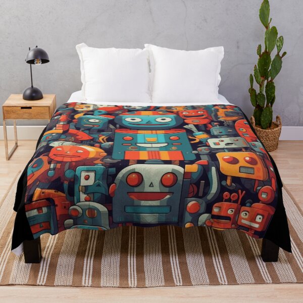 Item preview, Abstract Quirky Robots designed and sold by InsanseCreation.