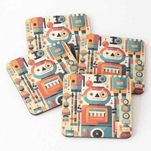 Item preview, Abstract Quirky Robots designed and sold by InsanseCreation.